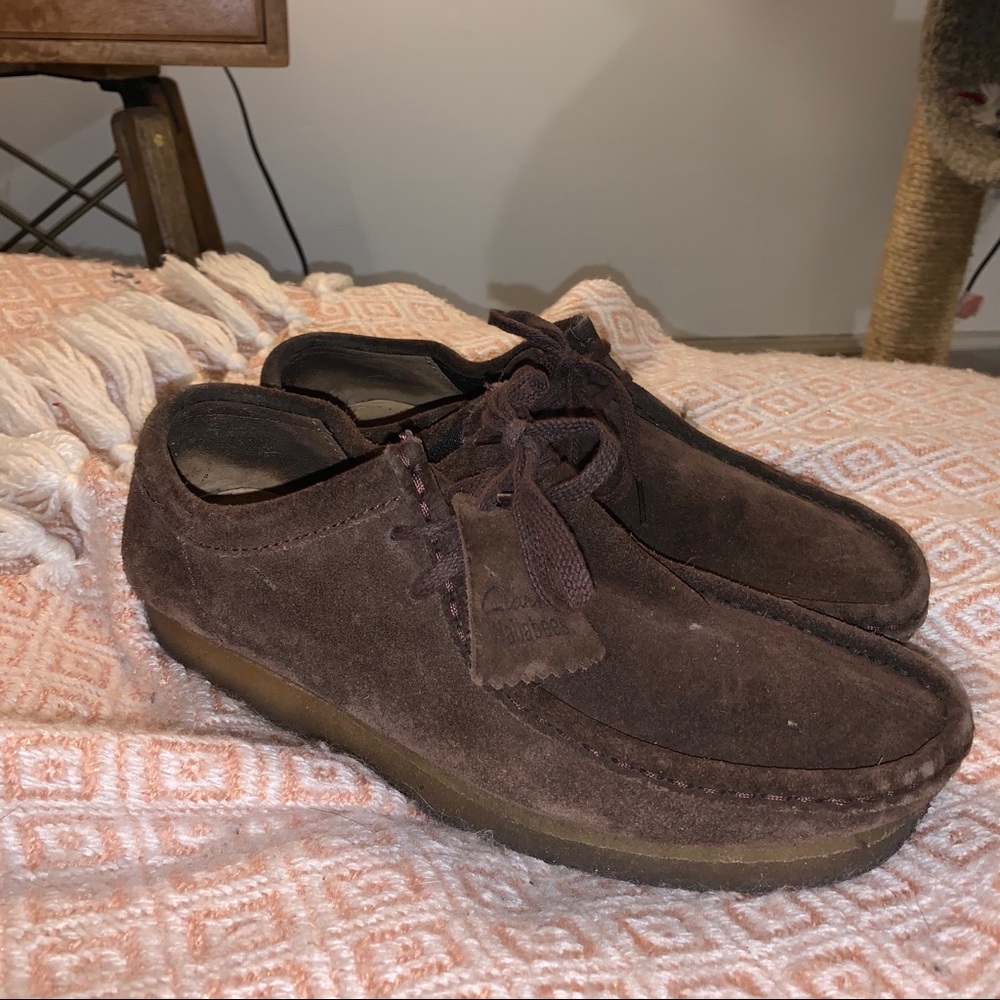 Brown Suede Clark’s Wallabees